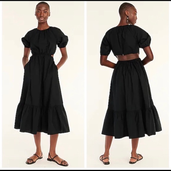 🎉 HP 🎉  J. Crew black cutout dress NWT - Picture 3 of 5